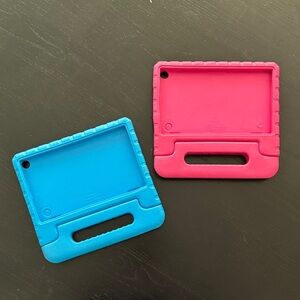 2 Kids Tablet Cases - Blue and Pink